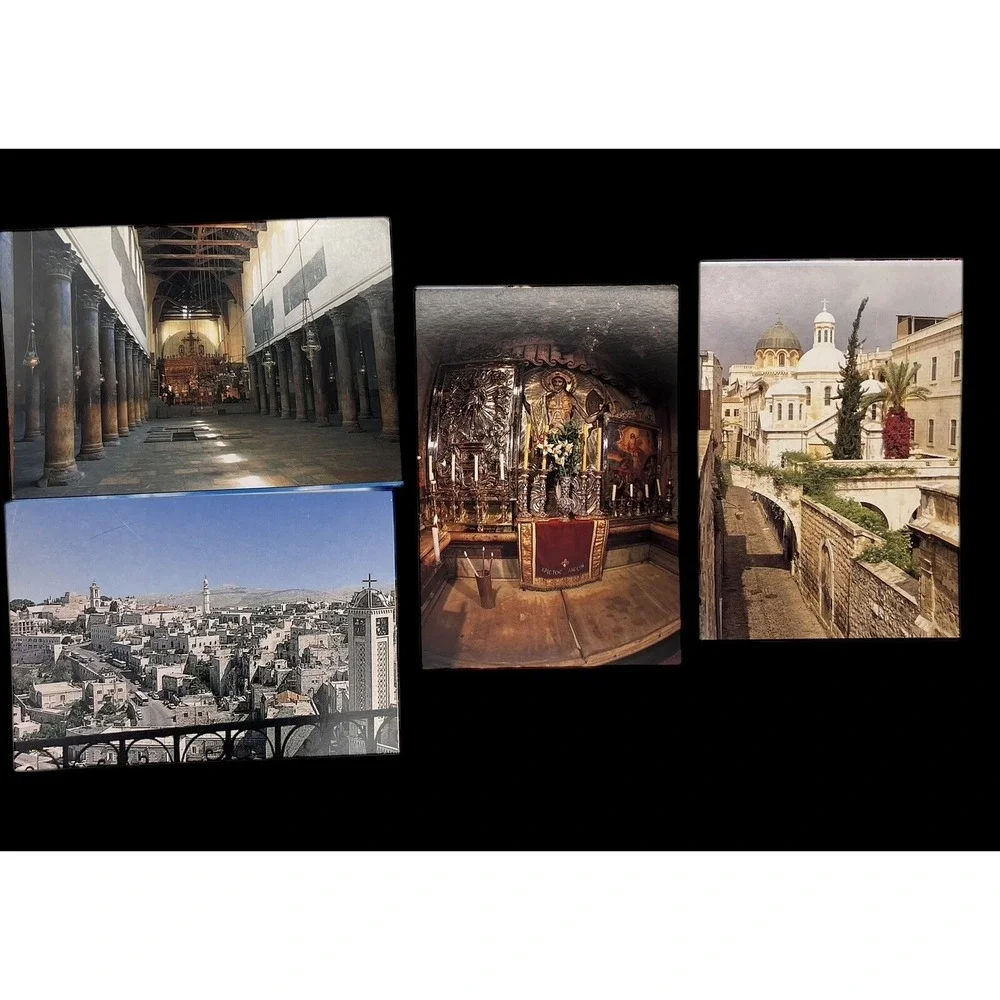 Vintage Postcards Jerusalem Bethlehem Israel Holy Unposted Star Cards‎ Lot of 28